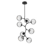Gaia Modern Vine Chandelier - Matte Black / Clear