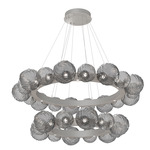 Gaia Tier Radial Ring Chandelier - Beige Silver / Smoke
