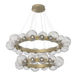 Gaia Tier Radial Ring Chandelier - Gilded Brass / Clear