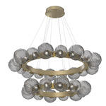 Gaia Tier Radial Ring Chandelier - Gilded Brass / Smoke