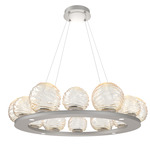 Gaia Ring Chandelier - Beige Silver / Amber