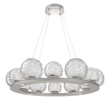 Gaia Ring Chandelier - Beige Silver / Clear