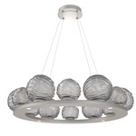 Gaia Ring Chandelier - Beige Silver / Smoke
