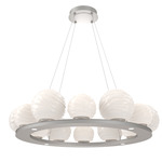 Gaia Ring Chandelier - Beige Silver / Opal White