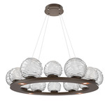 Gaia Ring Chandelier - Flat Bronze / Clear