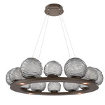Gaia Ring Chandelier - Flat Bronze / Smoke