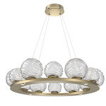 Gaia Ring Chandelier - Gilded Brass / Clear