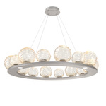 Gaia Ring Chandelier - Beige Silver / Amber