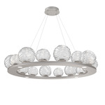 Gaia Ring Chandelier - Beige Silver / Clear