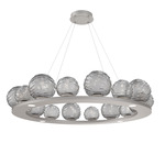 Gaia Ring Chandelier - Beige Silver / Smoke