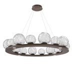 Gaia Ring Chandelier - Flat Bronze / Clear