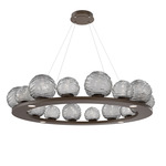 Gaia Ring Chandelier - Flat Bronze / Smoke