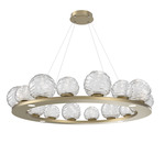Gaia Ring Chandelier - Gilded Brass / Clear