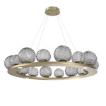 Gaia Ring Chandelier - Gilded Brass / Smoke