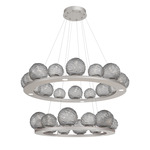 Gaia Tier Ring Chandelier - Beige Silver / Smoke