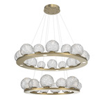Gaia Tier Ring Chandelier - Gilded Brass / Clear
