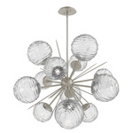 Gaia Starburst Chandelier - Beige Silver / Clear