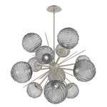 Gaia Starburst Chandelier - Beige Silver / Smoke