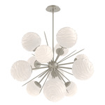 Gaia Starburst Chandelier - Beige Silver / Opal White
