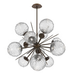 Gaia Starburst Chandelier - Flat Bronze / Clear