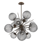 Gaia Starburst Chandelier - Flat Bronze / Smoke