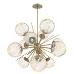 Gaia Starburst Chandelier - Gilded Brass / Amber