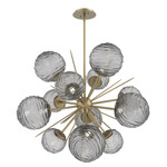 Gaia Starburst Chandelier - Gilded Brass / Smoke