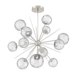 Gaia Starburst Chandelier - Beige Silver / Clear