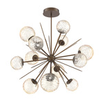 Gaia Starburst Chandelier - Flat Bronze / Amber