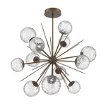 Gaia Starburst Chandelier - Flat Bronze / Clear