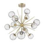 Gaia Starburst Chandelier - Gilded Brass / Clear