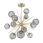 Gaia Starburst Chandelier - Gilded Brass / Smoke