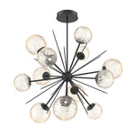 Gaia Starburst Chandelier - Matte Black / Amber