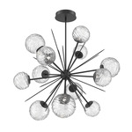 Gaia Starburst Chandelier - Matte Black / Clear
