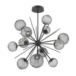 Gaia Starburst Chandelier - Matte Black / Smoke