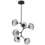 Mesa Modern Vine Chandelier - Flat Bronze / Mesa Clear