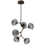 Mesa Modern Vine Chandelier - Flat Bronze / Mesa Smoke