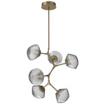 Mesa Modern Vine Chandelier - Gilded Brass / Mesa Clear