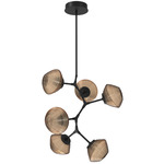 Mesa Modern Vine Chandelier - Matte Black / Mesa Bronze