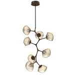 Mesa Modern Vine Chandelier - Flat Bronze / Mesa Amber