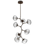 Mesa Modern Vine Chandelier - Flat Bronze / Mesa Clear