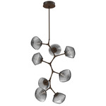 Mesa Modern Vine Chandelier - Flat Bronze / Mesa Smoke