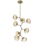Mesa Modern Vine Chandelier - Gilded Brass / Mesa Amber