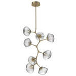 Mesa Modern Vine Chandelier - Gilded Brass / Mesa Clear
