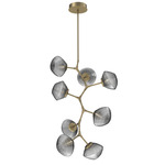 Mesa Modern Vine Chandelier - Gilded Brass / Mesa Smoke
