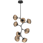 Mesa Modern Vine Chandelier - Matte Black / Mesa Bronze