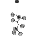 Mesa Modern Vine Chandelier - Matte Black / Mesa Smoke