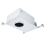 FQ 4 inch Round/Square 19W Trimmed New Construction IC Housing - Galvanized Steel