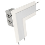 Truline Trim 1.6A L-Picture Frame Dual Feed Power Connector - White