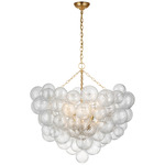 Talia Chandelier - Overstock - Gild / Clear
